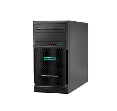 hpe proliant ml30 gen10 server (intel xeon e-2124 / 4 core, / 8 gb (1x 8 gb) udimm/memory slots 4/ 1tb hdd 6g sata 7.2k/4 large form factor drives supported / 350w atx power supply /hpe ethernet 1gb 2-port 332i adapter), black